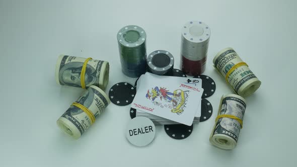 Deck Of Cards For Poker And Playing Chips