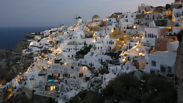 Timelapse of Oia Town at Morning, Santorini