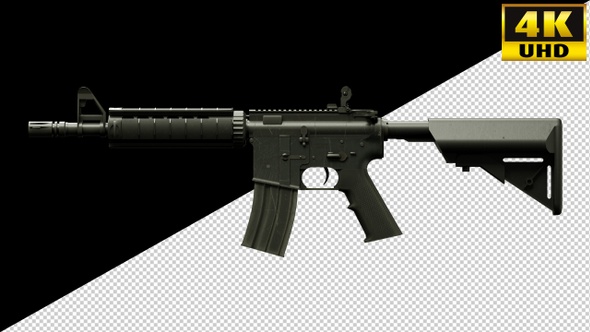 Rifle, Weapons, Guns On Alpha Channel Loops V1