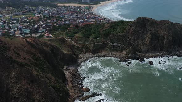 Aerial view of Eo Gio beach - Nhon Ly - Binh Dinh