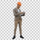 Young architect in helmet checking construction, Alpha Channel - VideoHive Item for Sale