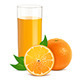 Fresh Orange with Leaves and Glass with Juice - GraphicRiver Item for Sale