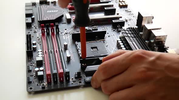 Repair and assembly of a desktop computer