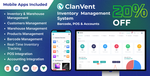 ClanVent - Inventory Management System with Barcode, POS & Accounts