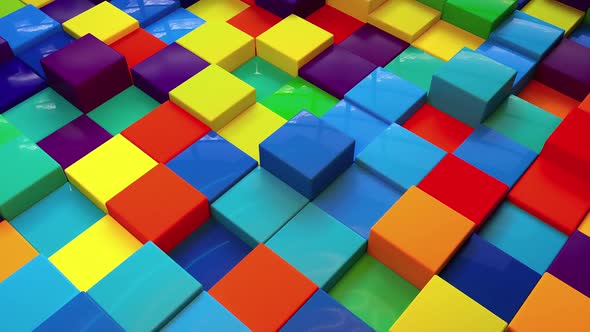Random Colors Cubes