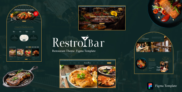 RestOBar - Restaurant & Bar Services Figma Template