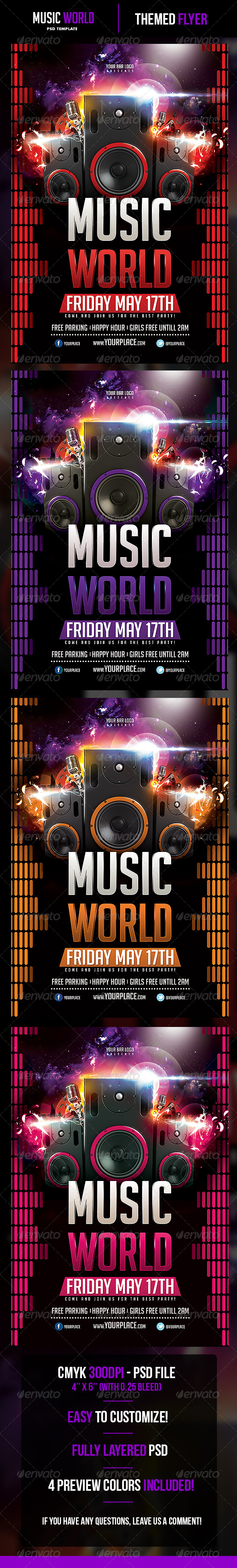 Music World Flyer Template