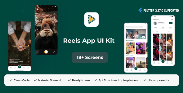 Reels App – The Complete Short Video Flutter UI Kit