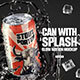 Can With Splash Slow Motion Mockup - GraphicRiver Item for Sale