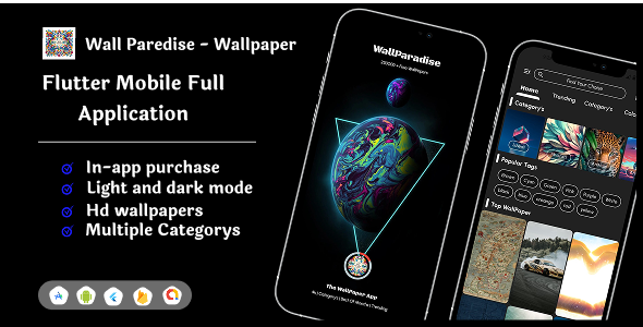Wallparedise - wallpaper Flutter Full Application - Firebase