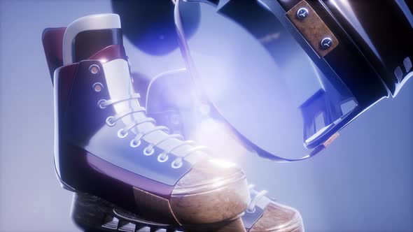 Flying Hockey Puck and Hockey Equipment alt