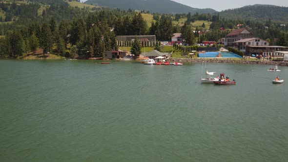 Aerial view of the waterfront in Colibita