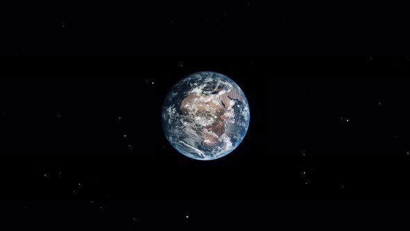 Planet Earth Globe Zoom Space Animation Background