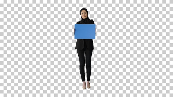 Muslim woman's protest Lady dressed in, Alpha Channel