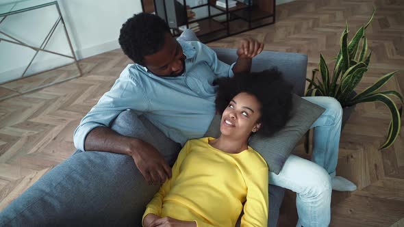 African american couple spending time together