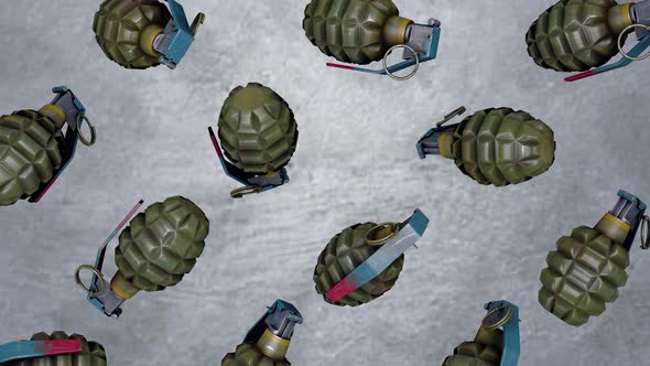 Rotation, levitation of standard timed fuze hand grenades