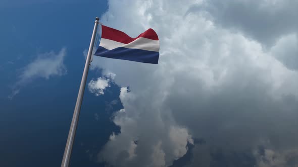 Netherlands Flag Waving 4K