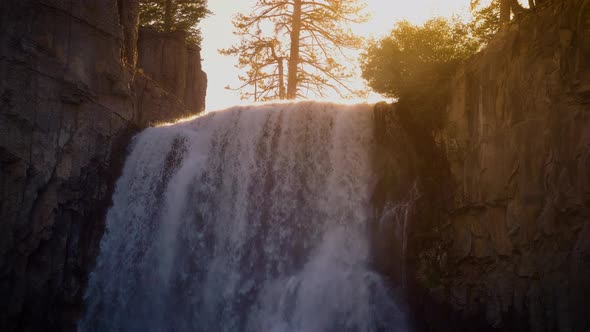 Rainbow Falls in the Ansel Adams Wilderness in California USA