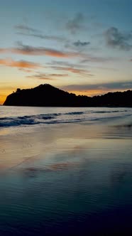 Sunset on the Tropical Beach of Koh Lanta Thailand During Vacation in Thailand