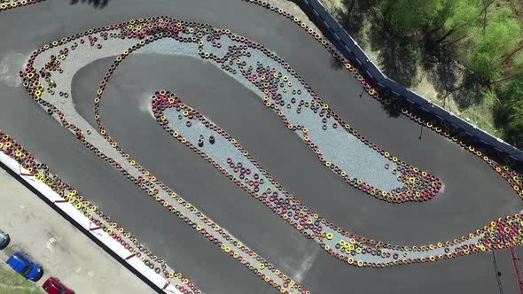 Karting Track. Overhead Shot