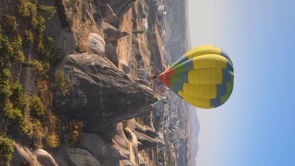 Vertical Video  Balloons in Cappadocia Turkey