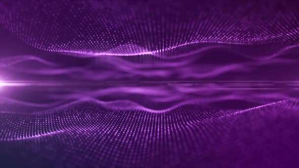 Purple Abstract Wave Dots Background