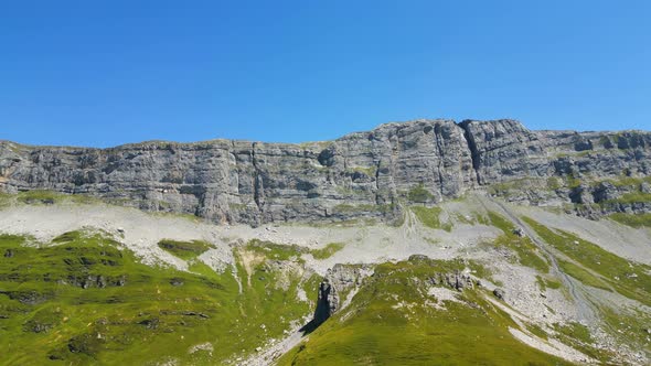 Klausen Pass Mountain Road in Switzerland  View From Above