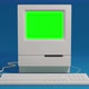 Old Mac Pc Turn On And Off With Glitch Green Screen Display Loading Booting 4k - VideoHive Item for Sale
