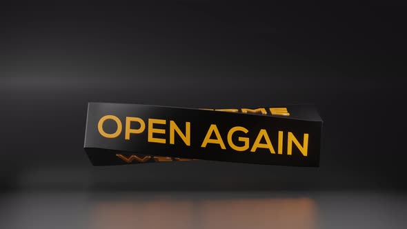 Welcome open again banner