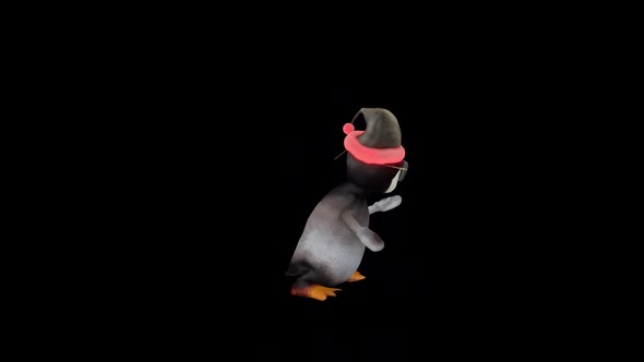 Cartoon Pengui Dance 5   Christmas Concept