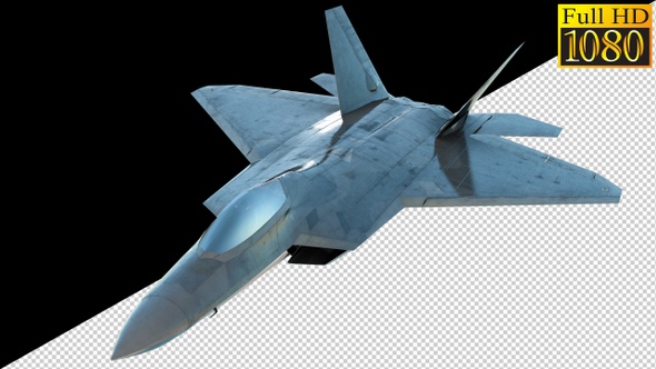 Combat Jet Fighter On Alpha Channel Loops V3