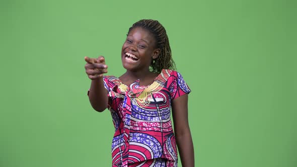 Young Happy African Woman Laughing