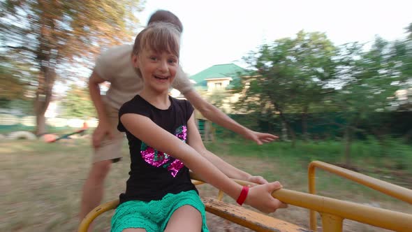 Funny Girl On The Carousel