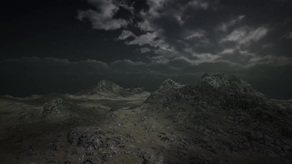 Huge Dark Clouds Over Scottish Highlands