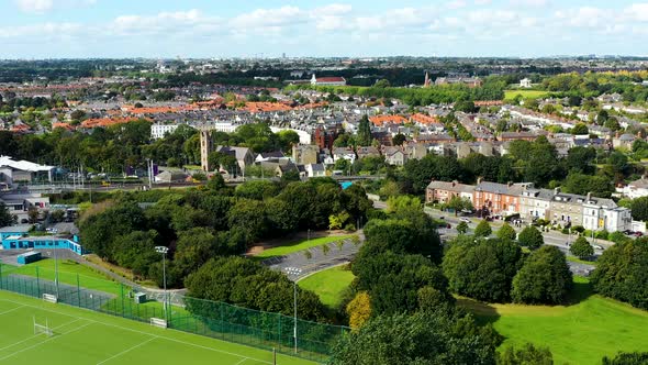 Aerial view Dublin of Fairview