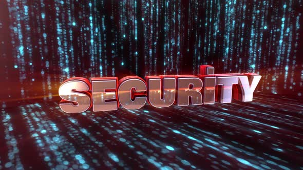 Security 3d consept text