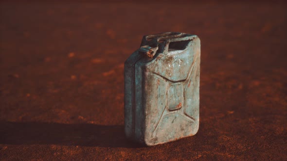 Old Rusty Fuel Canister in the Desert