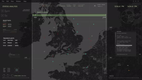 Satellite Radar Tracking System Discovers Target Airplane Landing Destination alt