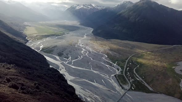 Magnificent valley in Southern Alps