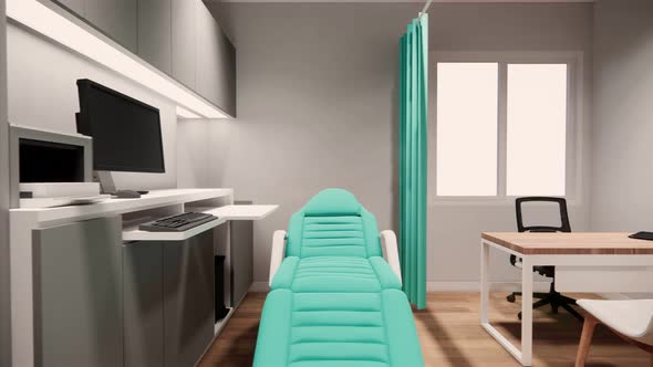 3d rendering room clinic.Hospital,health care concept.