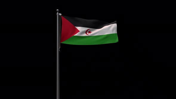 Western Sahara Flag With Alpha 4K
