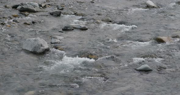 River flow over the pebble stone