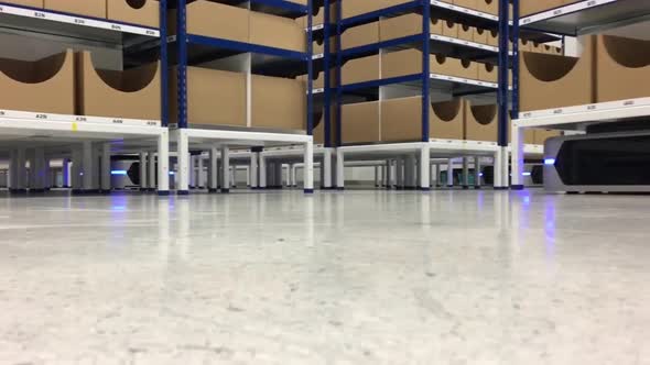 transport of intelligent robots in warehouse