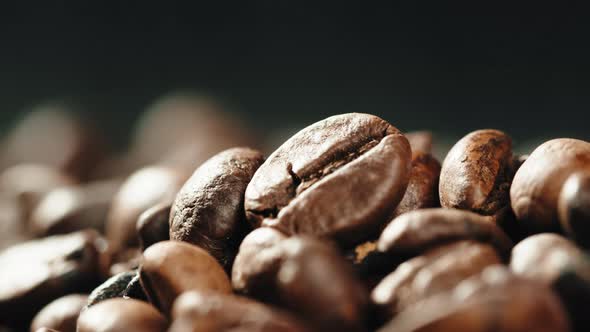 Roasted Coffee Beans Close Up