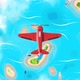 Looped Tropical Travel Animation. Flying plane, Ocean and Islands. - VideoHive Item for Sale
