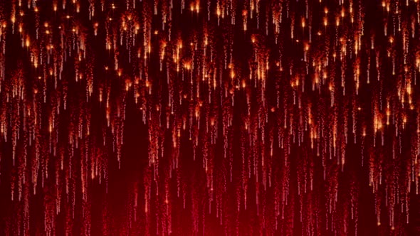 Red Particle rain VJ loop, Motion background visual for Led Concert Parties