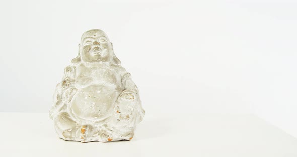 Close-up of crystal laughing buddha