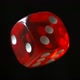 Red Dice Rotation on Black Background - VideoHive Item for Sale