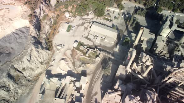 Aerial View Cement Plant Factory Manufacturing Cement Factory Machinery