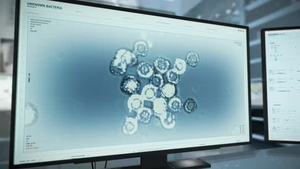 Microscopic examination of the unknown virus bacteria reproduction mechanism alt